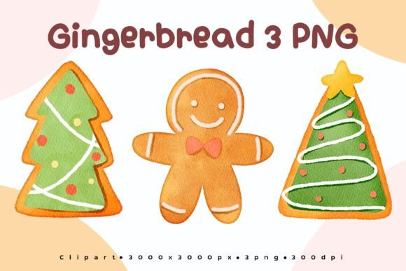 About Christmas Sweets Watercolor Clipar Illustrations