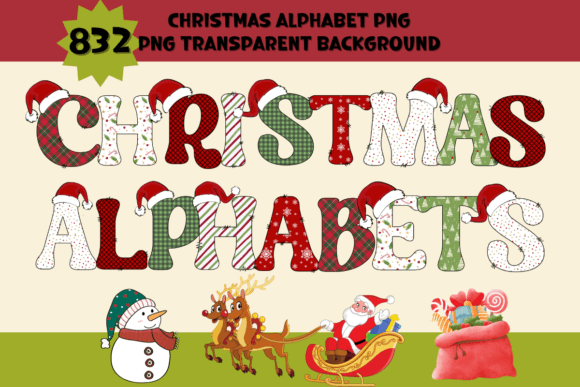 Christmas Alphabet Letters 832 PNG for Festive Illustrations