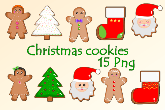 Christmas Cookies Clipart 15 Png for Illustrations