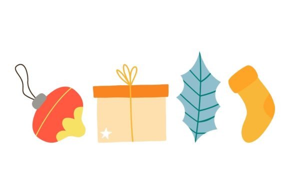 Christmas Give Art Illustrations for Festive Content Design