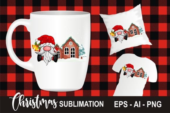 Christmas Gnome PNG Sublimation Illustrations