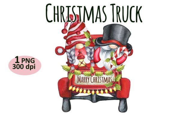 Christmas Gnome Truck Clipart PNG - A Festive Illustration Review