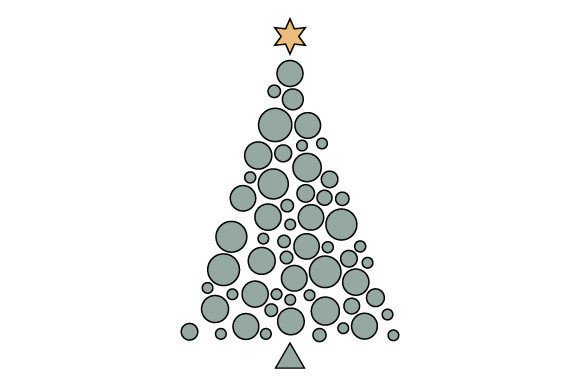 Christmas Tree Stylized EPS SVG PNG for Creative Projects