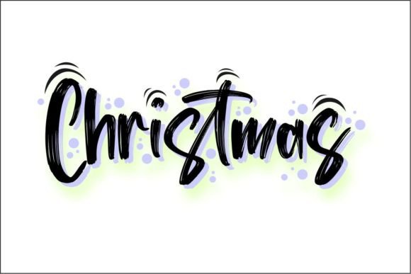 Christmas Typography: A Festive Illustration for Design Projects