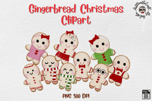 Gingerbread Christmas ClipArt for Illustrations