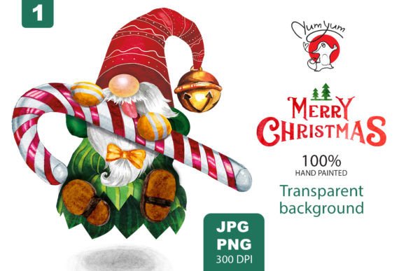 Gnome on Christmas Coffee Embroidery Design