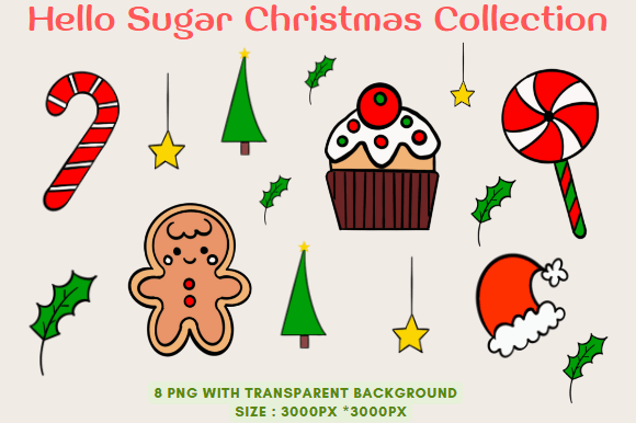Hello Sugar Christmas Illustrations