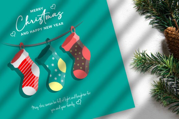 Illustration Christmas Socks Card Review