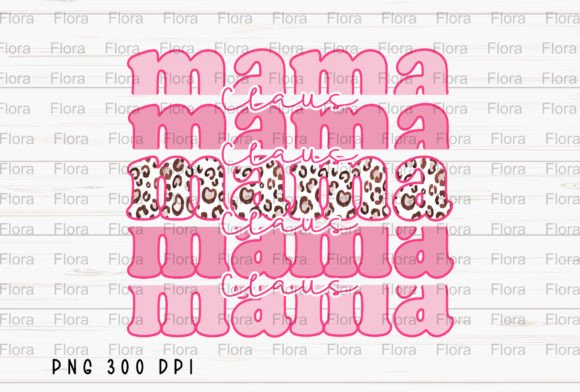 Mama Claus Leopard Stacked Christmas PNG for Illustrations