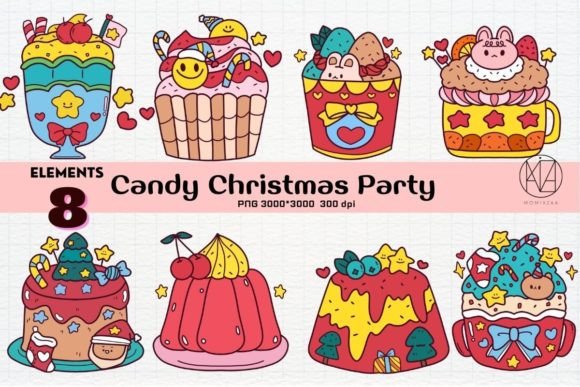 PNG Candy Christmas Party Illustrations